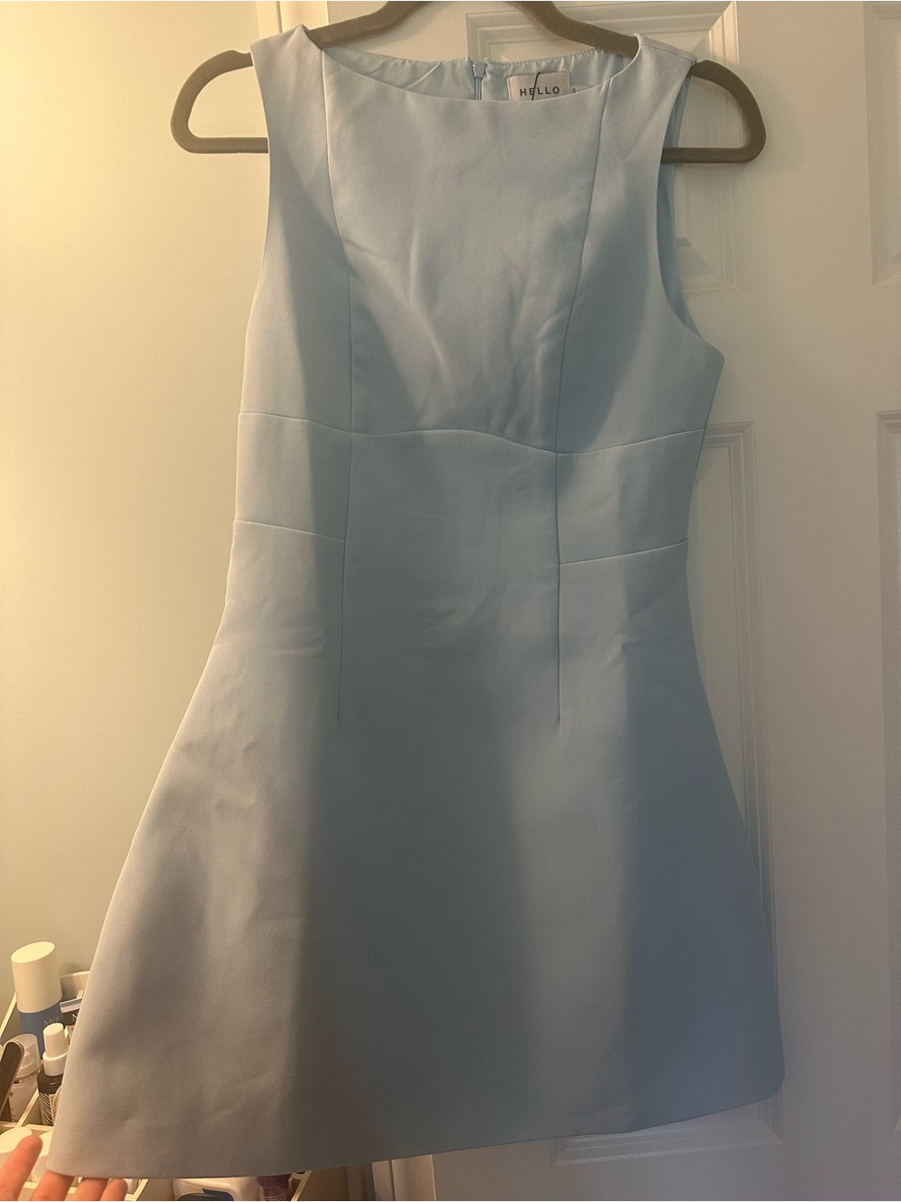 Hello Molly Pale Blue Sleeveless Mini A-Line Dress